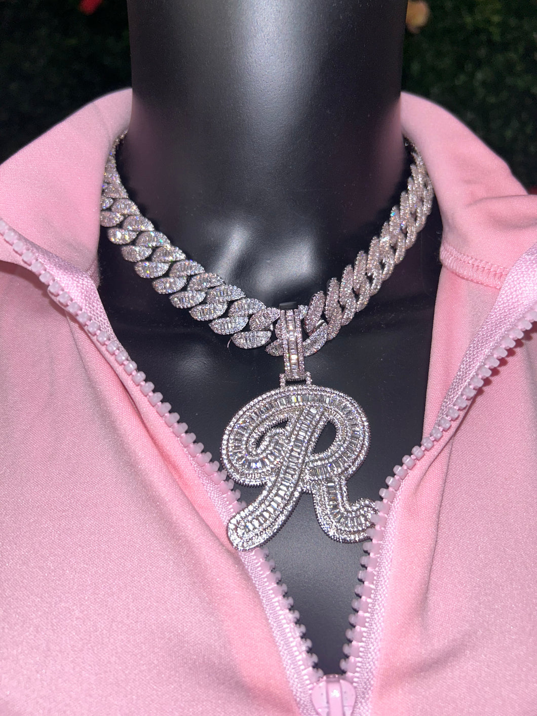 Custom letter Cuban link chain